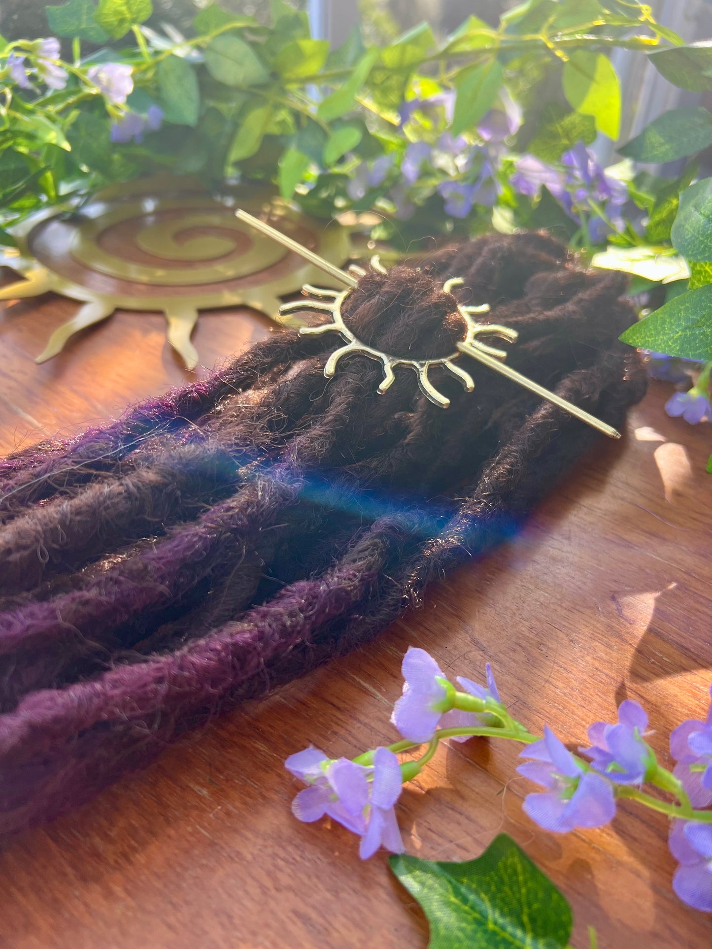 Set of 10 - Plum Brown Dreadlock Extensions