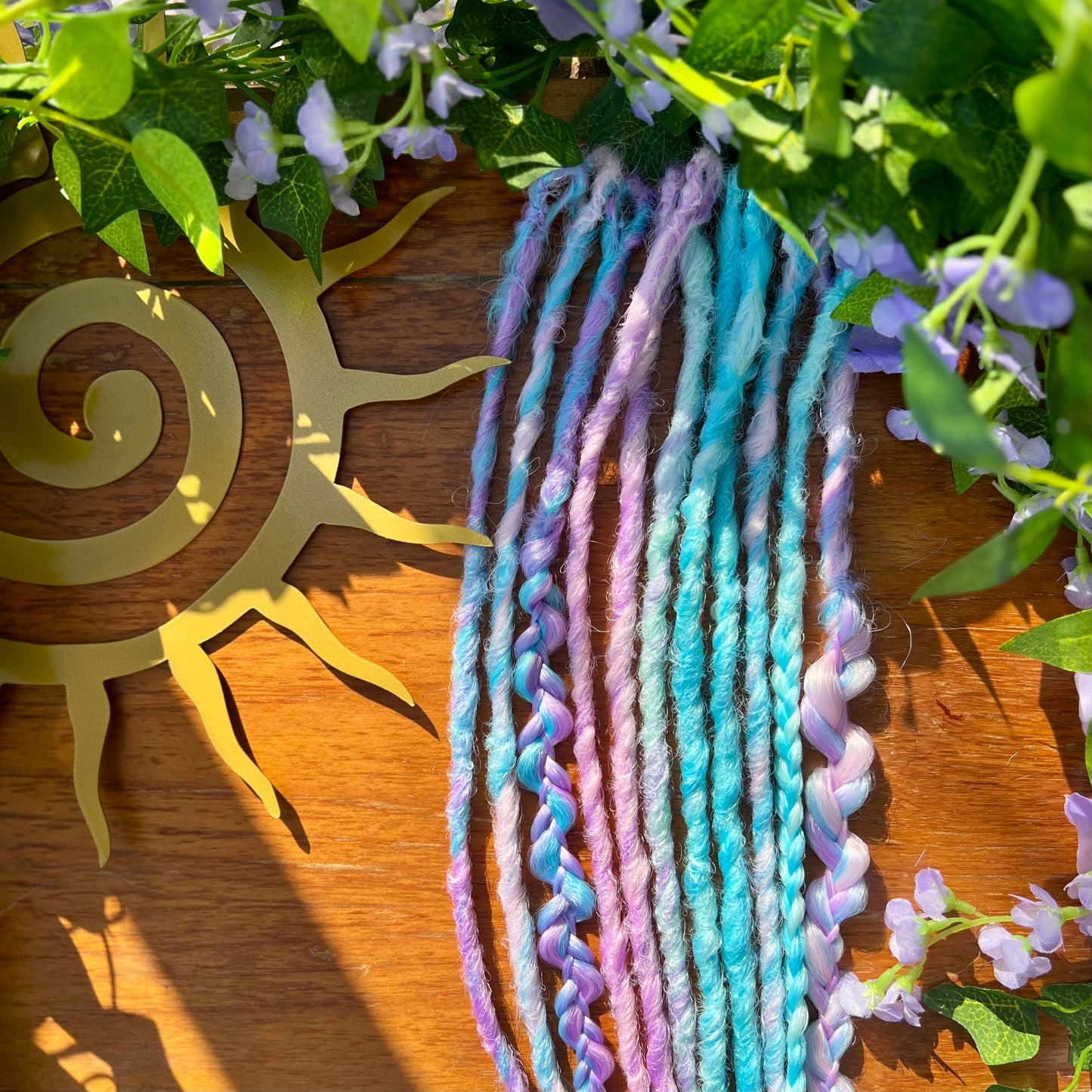 Set of 10 - Soft Pastel Dreadlock Extensions