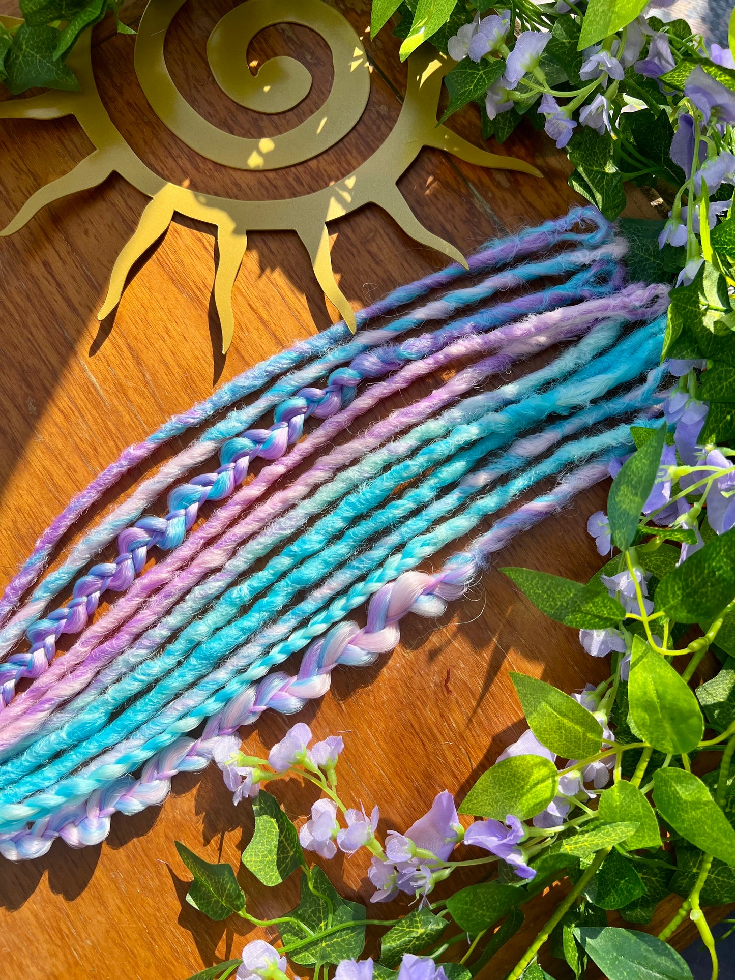 Set of 10 - Soft Pastel Dreadlock Extensions