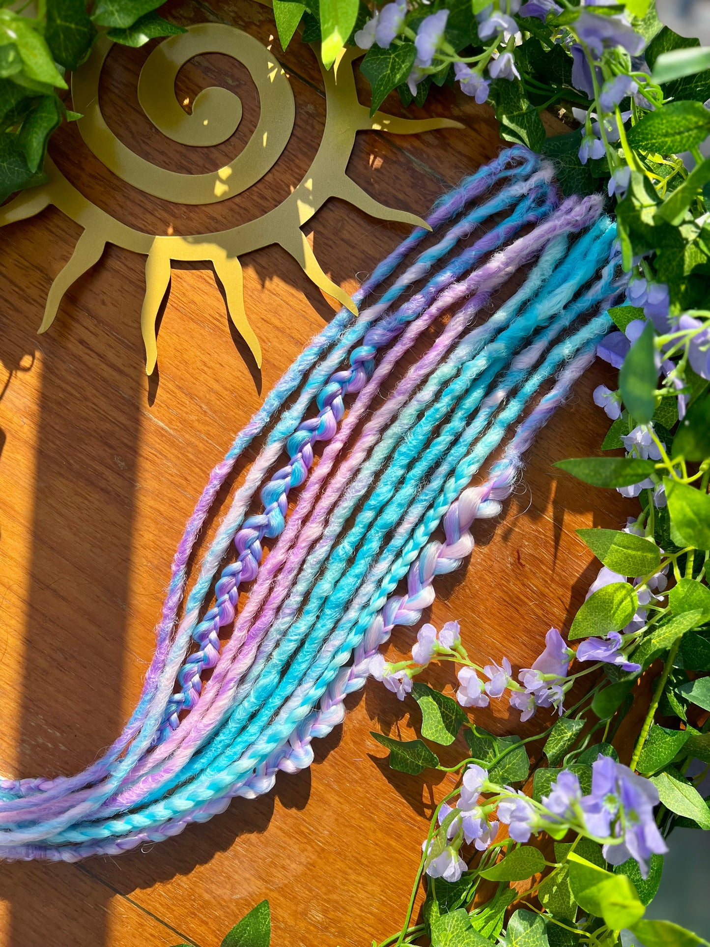 Set of 10 - Soft Pastel Dreadlock Extensions
