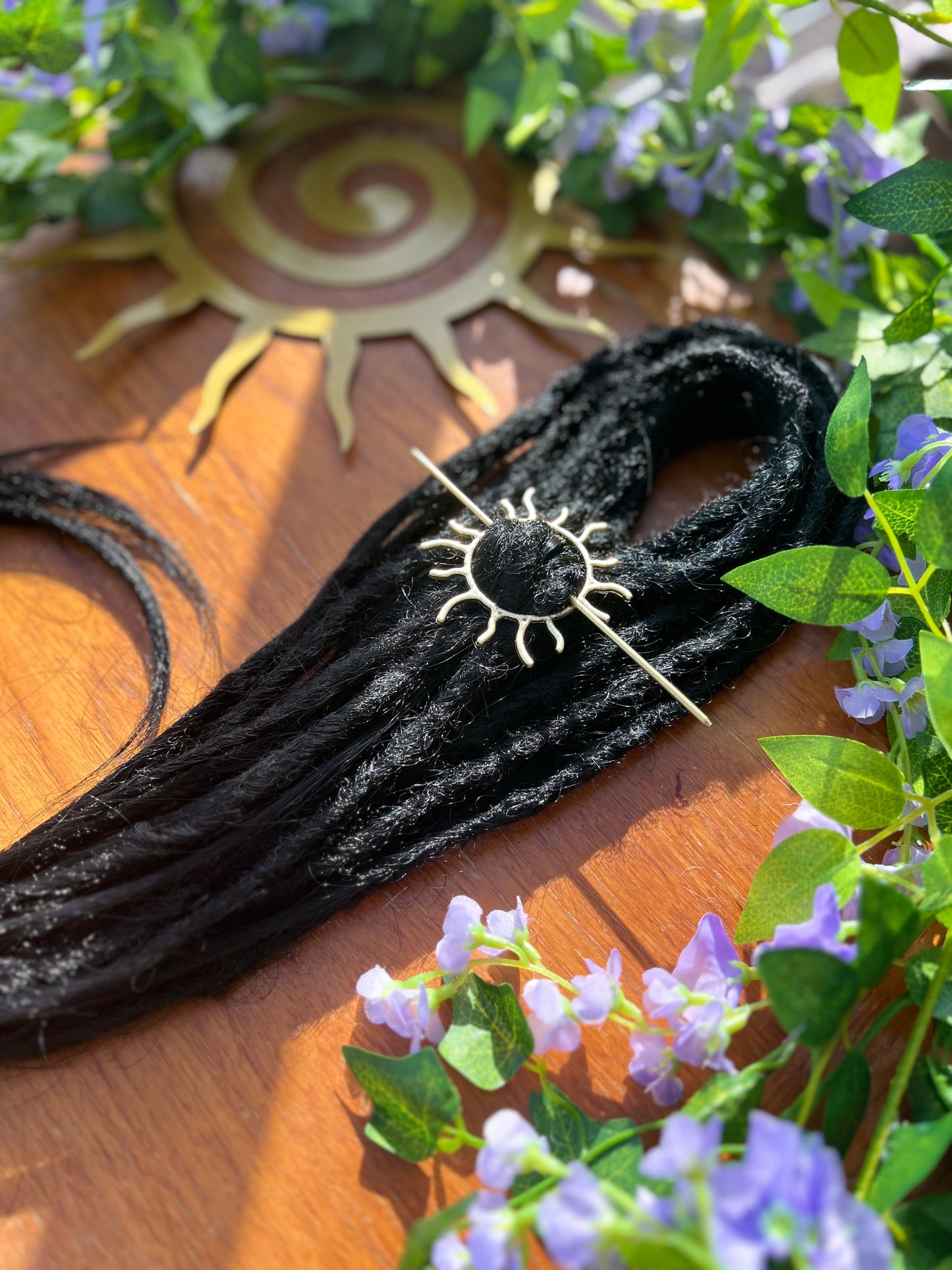 Set of 10 - Black Dreadlock Extensions