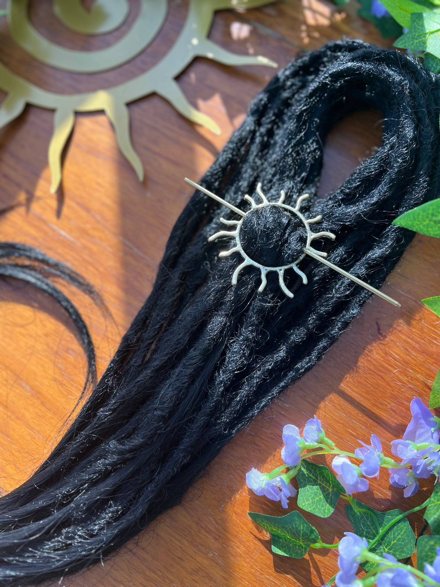 Set of 10 - Black Dreadlock Extensions