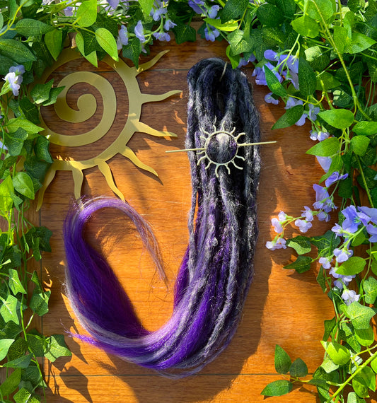 Set of 10 - Purple Mix Dreadlock Extensions