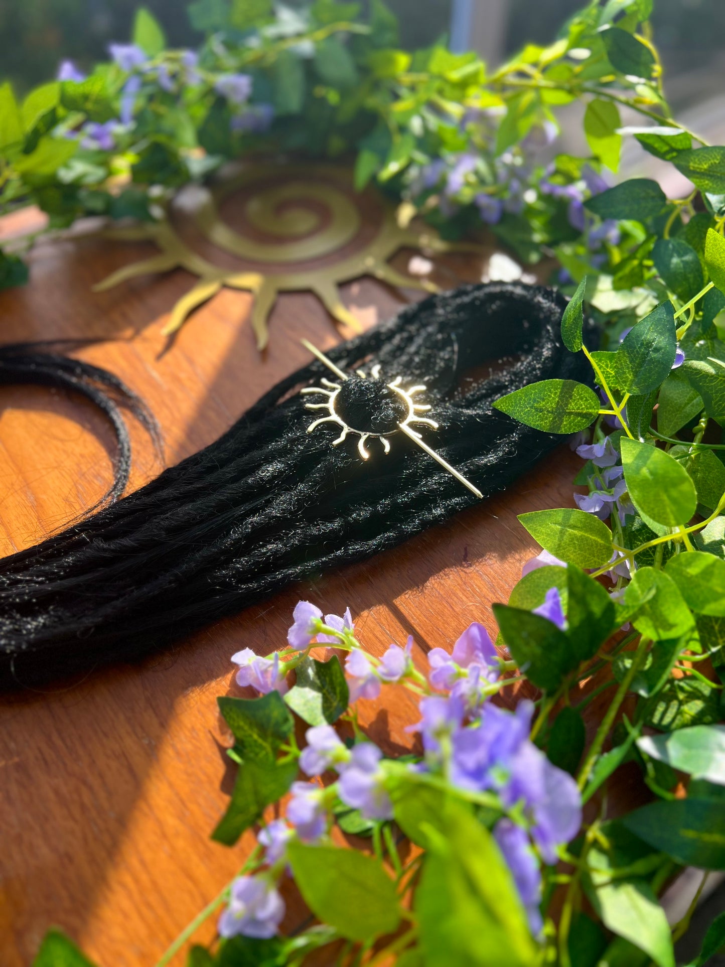 Set of 10 - Black Dreadlock Extensions