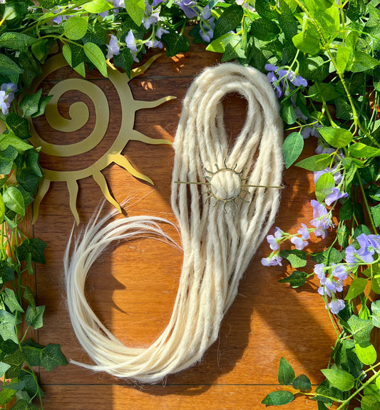 Set of 10 - Blonde Dreadlock Extensions